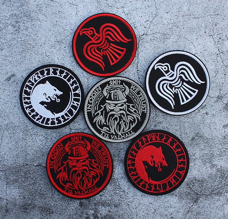 军迷战术臂章胸章魔术贴章维京符号背包魔术贴布贴徽章士气章补丁