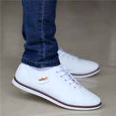 休闲鞋 透气商务鞋 2026冬季 白色皮鞋 男士 百搭板鞋 新款 男软底潮鞋 子