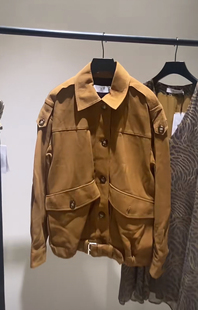 棕色皮衣夹克外套 宽大版型 IRO 2025秋冬新款女装