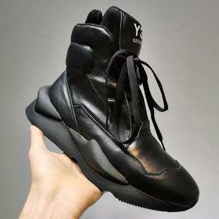真皮男女英伦马丁靴潮 头层牛皮黑武士老爹鞋 2026冬季 高帮加绒男鞋
