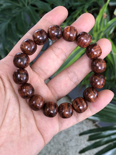 海南黄花梨油梨1.3x1.4mm桶珠老型珠手串佛珠念珠男女同款精品