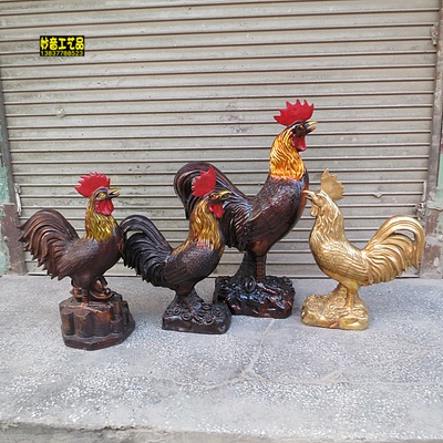 工艺黄铜元宝鸡摆件家居装饰