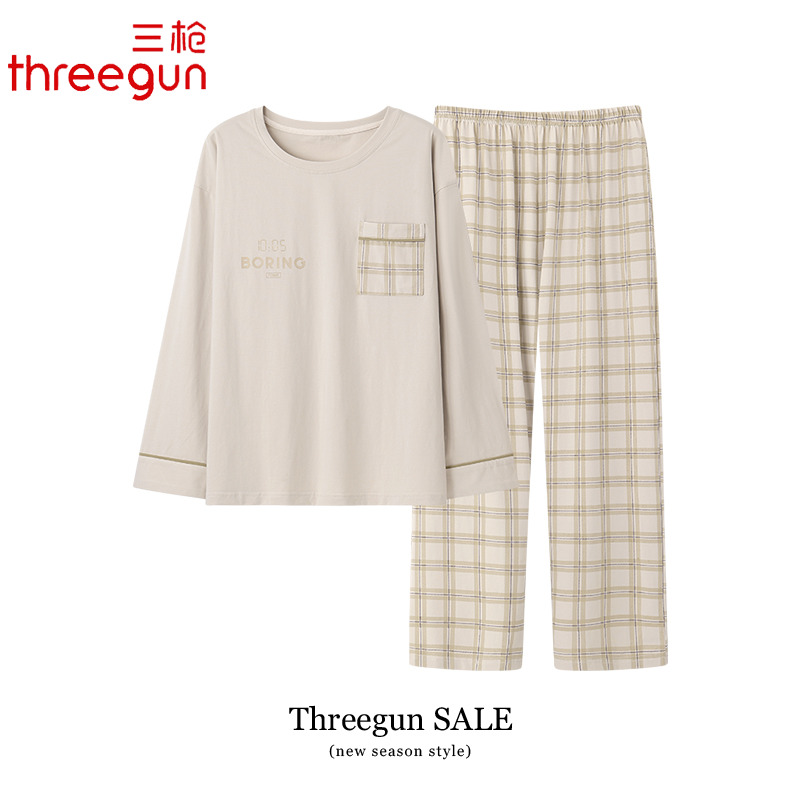 THREEGUN/三枪纯棉长袖长裤女士