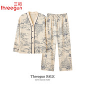 和服全棉女生套装 三枪纯棉睡衣女士春秋款 休闲家居服时尚 长袖 秋季