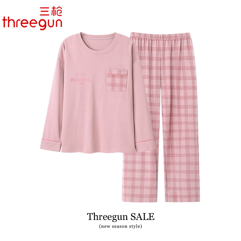 THREEGUN/三枪纯棉长袖长裤女士