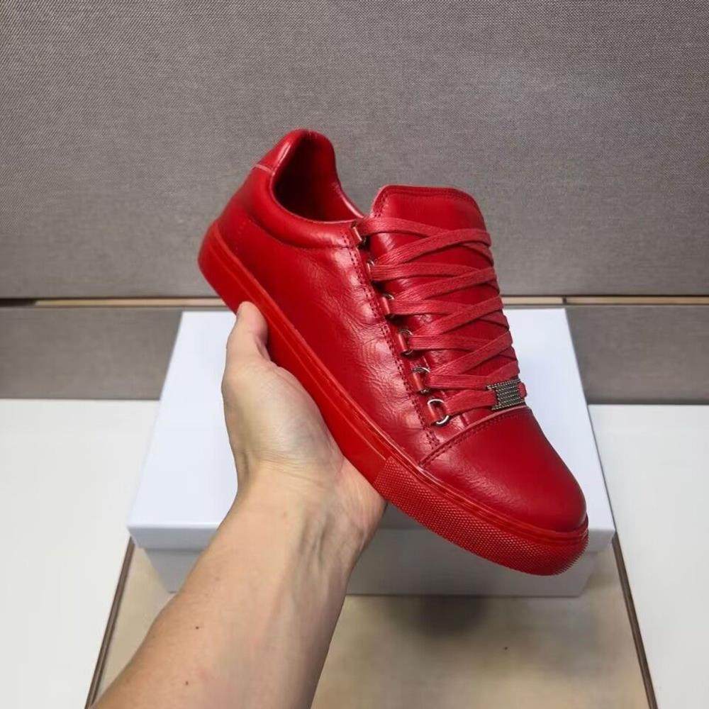 thumbnail for European and American Fashion Paris Low-Top Genuine Leather Men's Shoes Bal Black Crackle Casual Sneakers Wholesale from Foreign Trade Factory