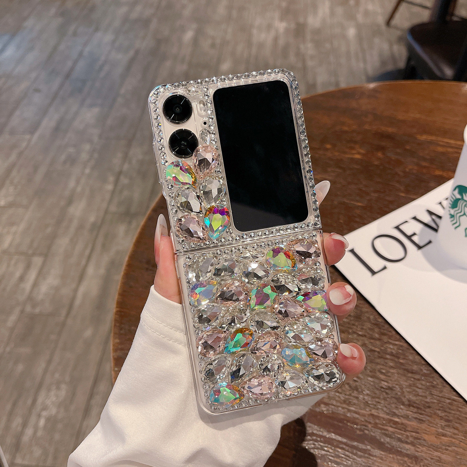 满屏闪钻适用于OPPO findN2 Flip手机壳水钻香水瓶折叠屏全包防摔保护套奢华镶钻创意小清新少女款个性ins风