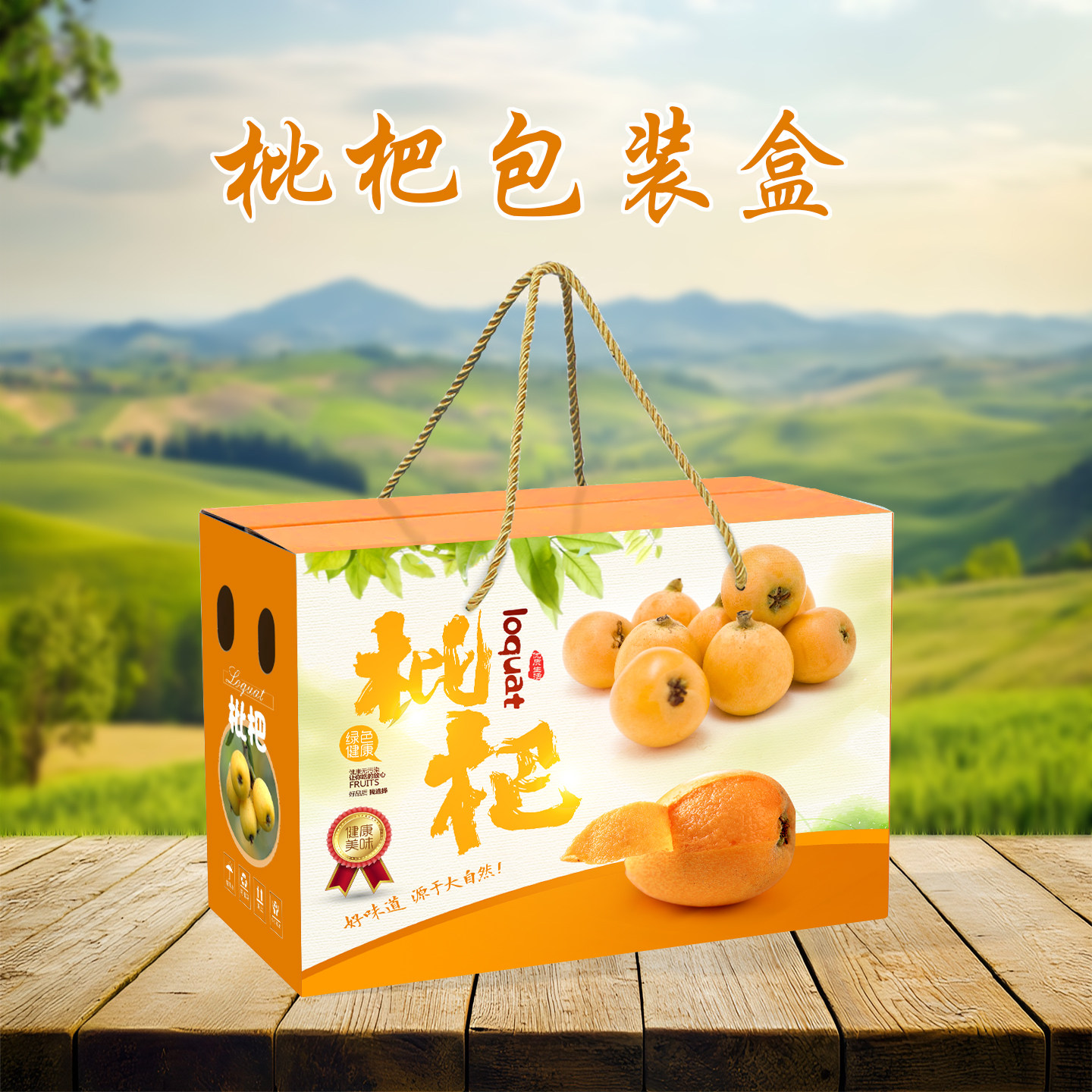 新鲜枇杷礼盒包装盒米易白玉礼品盒3-10斤空盒子水果纸箱批发定制图片