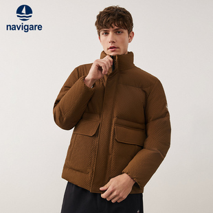 Navigare意大利小帆船美拉德短款羽绒服男冬季新款休闲保暖外套