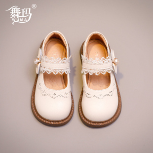 子儿童真皮公主小皮鞋 单鞋 2025新款 宝宝简约春款 春秋季 舞玛女童鞋