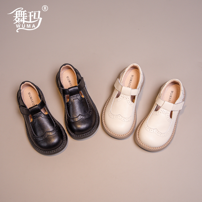 舞瑪2025春季真皮女童簡約皮鞋