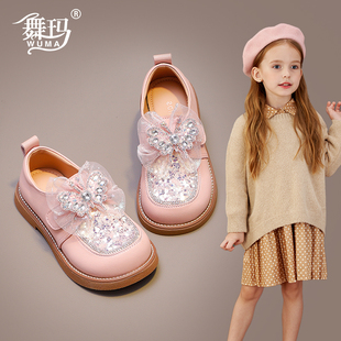 子儿童公主鞋 水晶单鞋 2025春秋季 女宝宝软底小皮鞋 新款 舞玛女童鞋