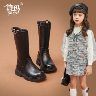 二棉鞋 女孩加绒保暖长筒宝宝时尚 冬季 儿童高筒靴女童靴子2025新款