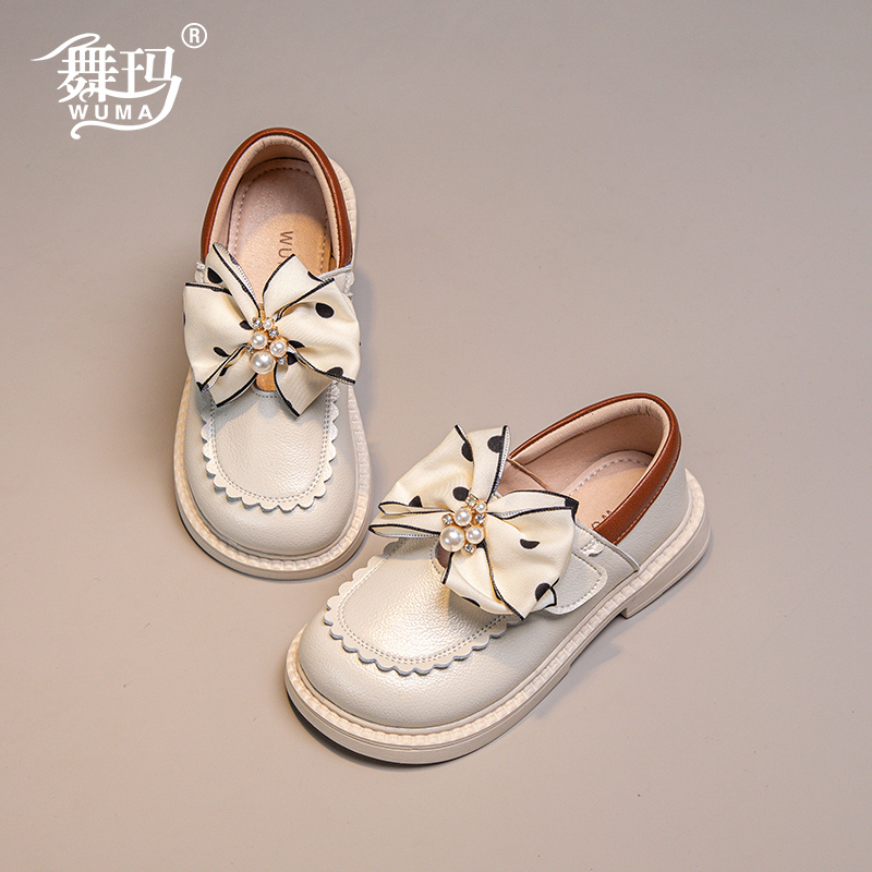 舞玛2025秋季新款女童公主风皮鞋