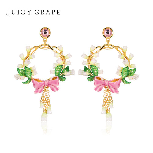JuicyGrape铃兰花耳环