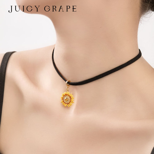 JuicyGrape项圈轻奢甜酷辣妹高级感choker颈链生日礼物项链送女生