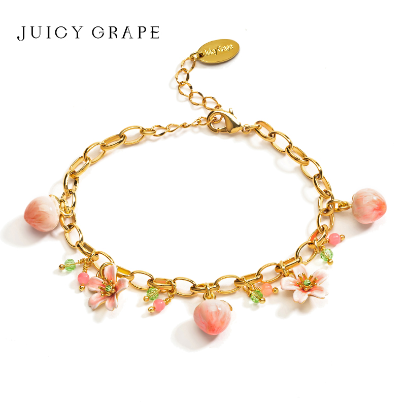 juicygrape水蜜桃女桃子手链