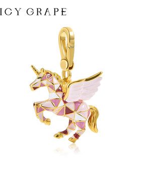 独角兽项链飞马吊坠毛衣链