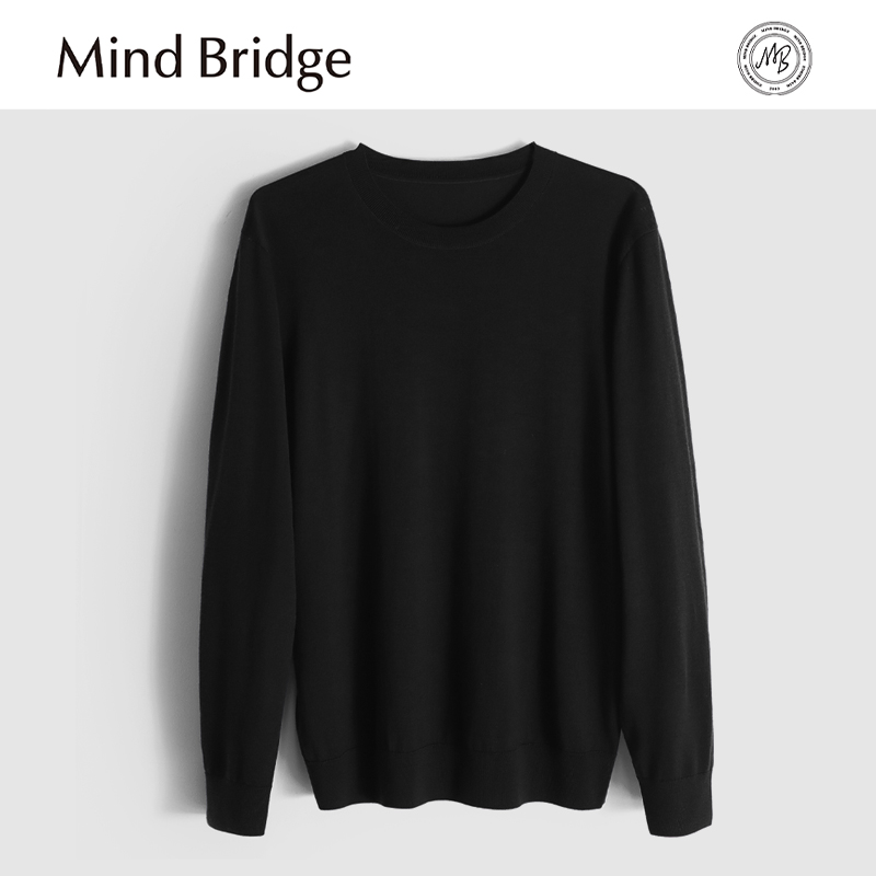 MindBridge100%绵羊毛/15.78μm/秋冬圆领内搭打底保暖针织衫MA69
