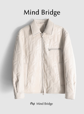 MindBridge【首尔初雪】防水防风保暖加厚PU皮夹克男棉服冬 M4256