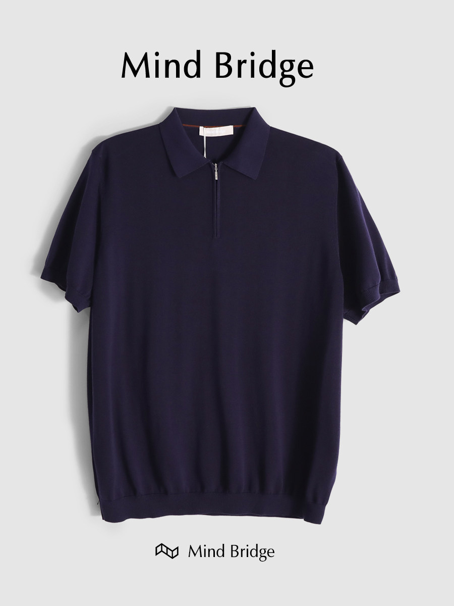 MINDBRIDGE [RENAISSANCE] LYOCELL TENCEL SHORT SLEEVES T-SHIRT MENS BUSINESS CUT-AND-SEW POLO SHIRT TM031