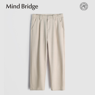 吸湿透气MB22 老钱风直筒商务休闲裤 MindBridge垂感抗皱 质地轻薄