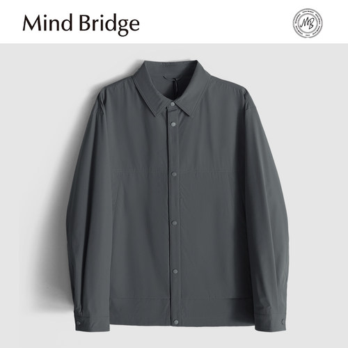 MindBridge高密度/弹力抗皱/秋季防风翻领商务休闲夹克男透气MA54