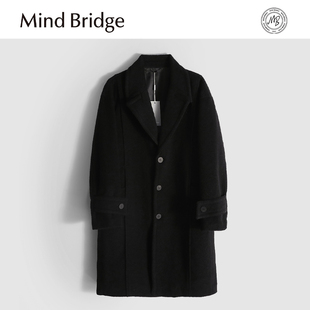 MindBridge【惬意冬季】重磅绵羊毛过膝风衣防风单面呢大衣 M4264