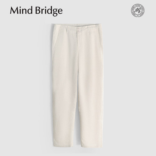 MindBridge莱赛尔+亚麻/轻盈飘逸/舒适清爽/商务休闲直筒西裤MB4P