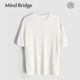 MindBridge桑蚕丝 男慵懒松弛MB1F T恤针织衫 亚麻 4色弹力圆领短袖