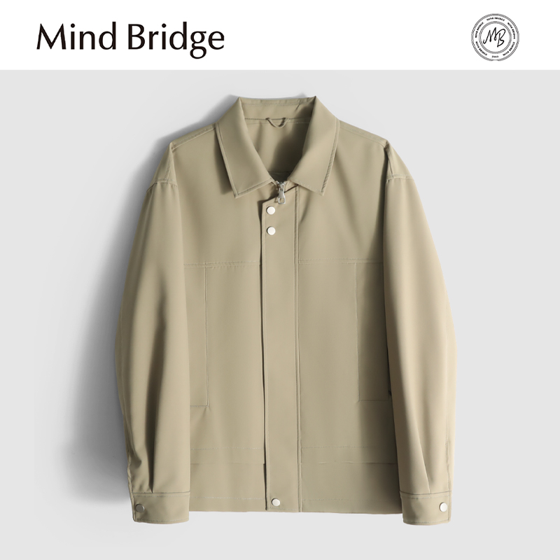 MindBridge【chill那一刻】春季防风商务休闲翻领夹克男抗皱 MA1Y