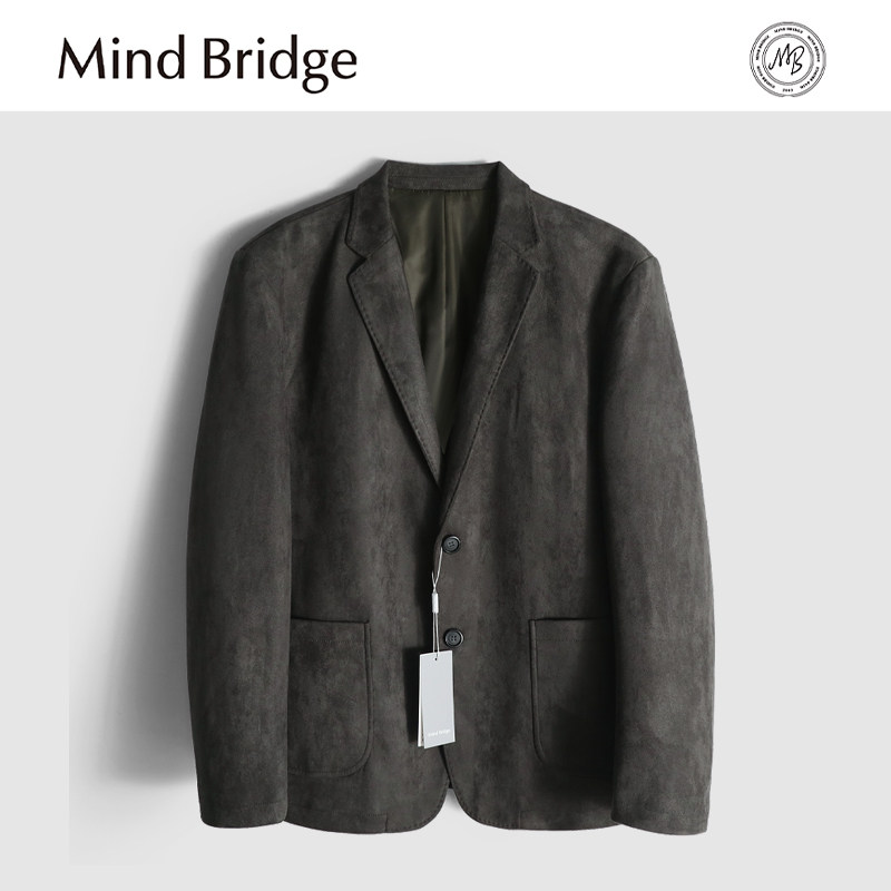 MindBridge【仿麂皮绒材质】高端商务抗皱弹力西装男休闲西服MA39
