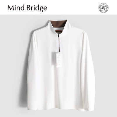 MindBridge【丘比特的脸】户外休闲运动立领弹力保暖长袖T恤M4414