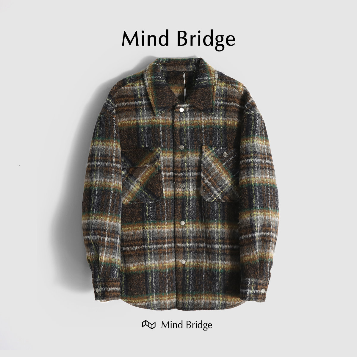 MindBridge防风保暖毛呢大衣羊毛