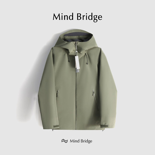 MindBridge连帽春宽松休闲冲锋衣