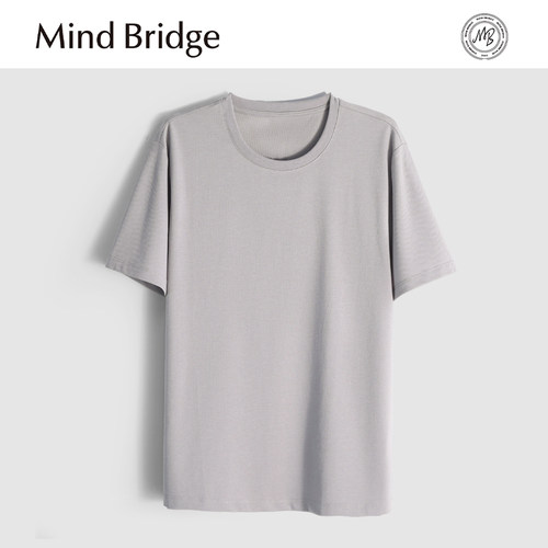 MindBridge【桑蚕丝天丝混纺】高端冰凉抗皱休闲短袖T恤男夏 MA0P