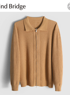 MindBridge绵羊毛桑蚕丝/600g/秋冬重磅保暖透气休闲毛衣开衫MA7V