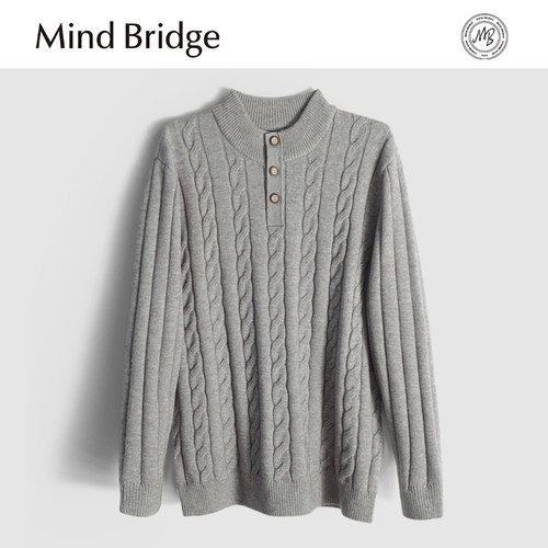MindBridge绵羊毛混纺/470g/秋冬防风保暖加厚针织衫毛衣打底MA8R