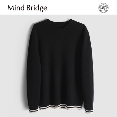 MindBridge2股16支羊绒羊毛/510g秋冬经典圆领休闲保暖针织衫MA7K