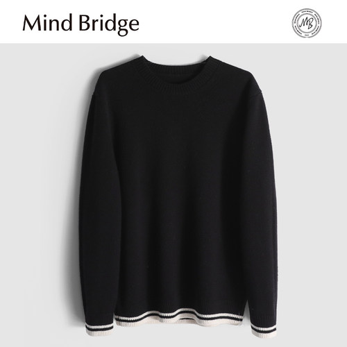 MindBridge2股16支羊绒羊毛/510g秋冬经典圆领休闲保暖针织衫MA7K