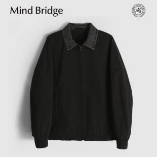 撞色拼接牛仔翻领休闲商务防风夹克MB3C 春季 MindBridge 里约日落