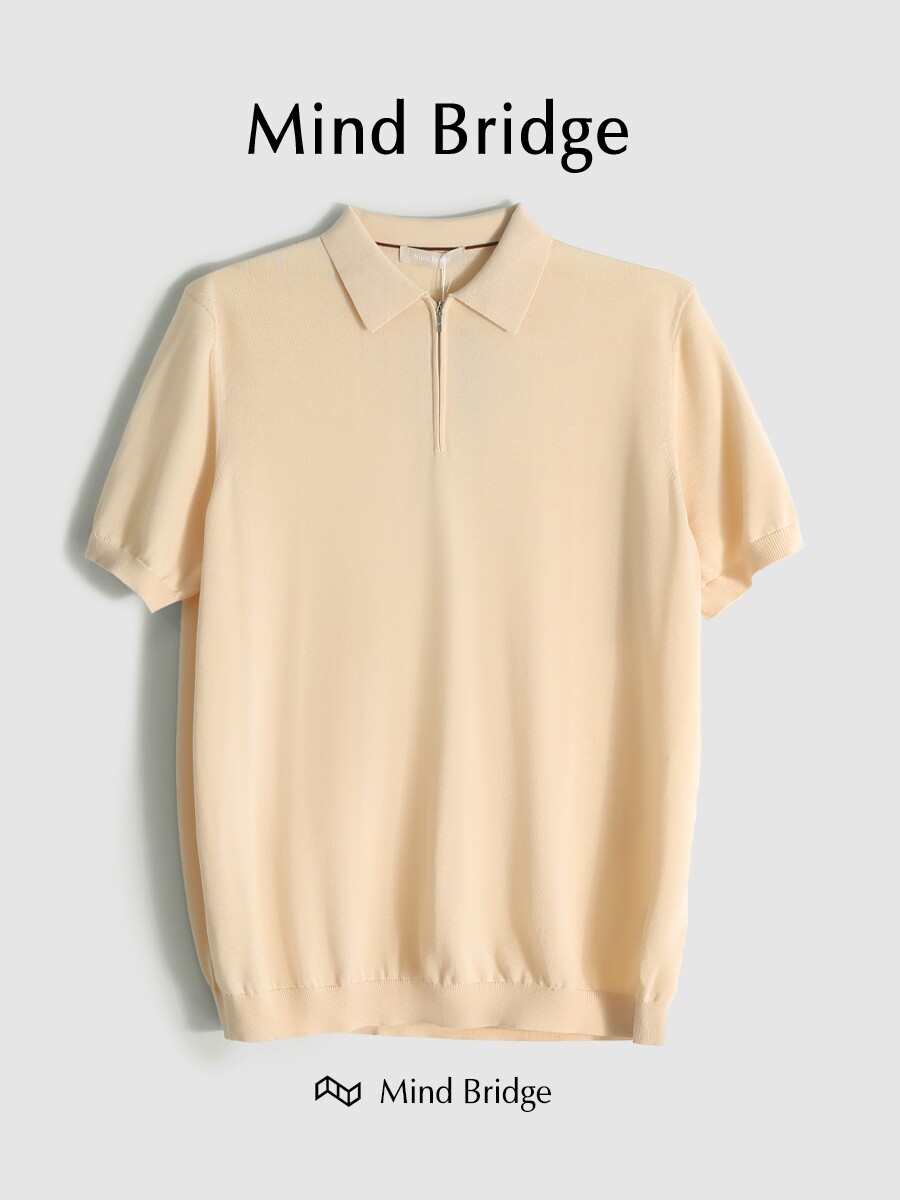 MINDBRIDGE [RENAISSANCE] LYOCELL TENCEL SHORT SLEEVES T-SHIRT MENS BUSINESS CUT-AND-SEW POLO SHIRT TM031