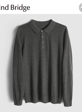 MindBridge100%绵羊毛/15.78μm/秋冬商务休闲翻领针织POLO衫MA6C