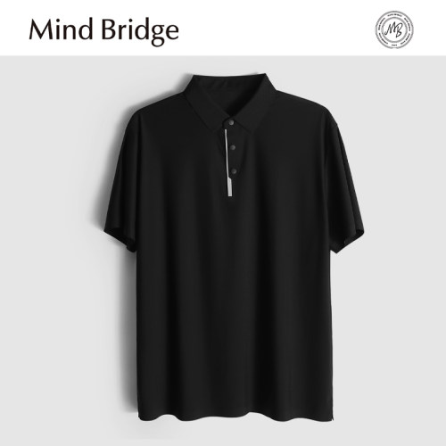 MindBridge【凉感冰丝】牛奶丝高弹商务休闲短袖T恤POLO衫男 MA0Z