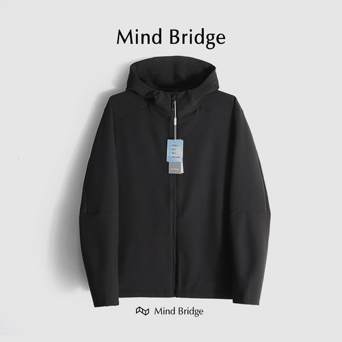 MindBridge连帽春休闲冲锋衣夹克