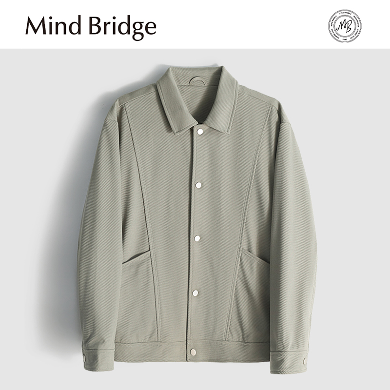 MindBridge【智性天菜】斜纹肌理感商务休闲翻领夹克弹力抗皱MA1S