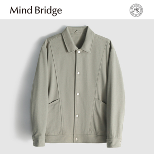 MindBridge 斜纹肌理感商务休闲翻领夹克弹力抗皱MA1S 智性天菜