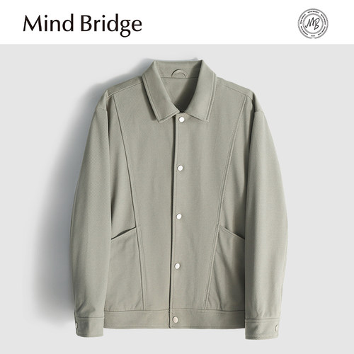 MindBridge【智性天菜】斜纹肌理感商务休闲翻领夹克弹力抗皱MA1S