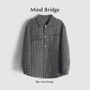 保暖呢子大衣夹克 千鸟格绵羊毛短款 M4280 烟熏茉莉 MindBridge