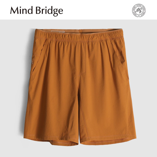 MindBridge【轻量化梭织】夏季户外运动休闲高弹力五分短裤男MA0R
